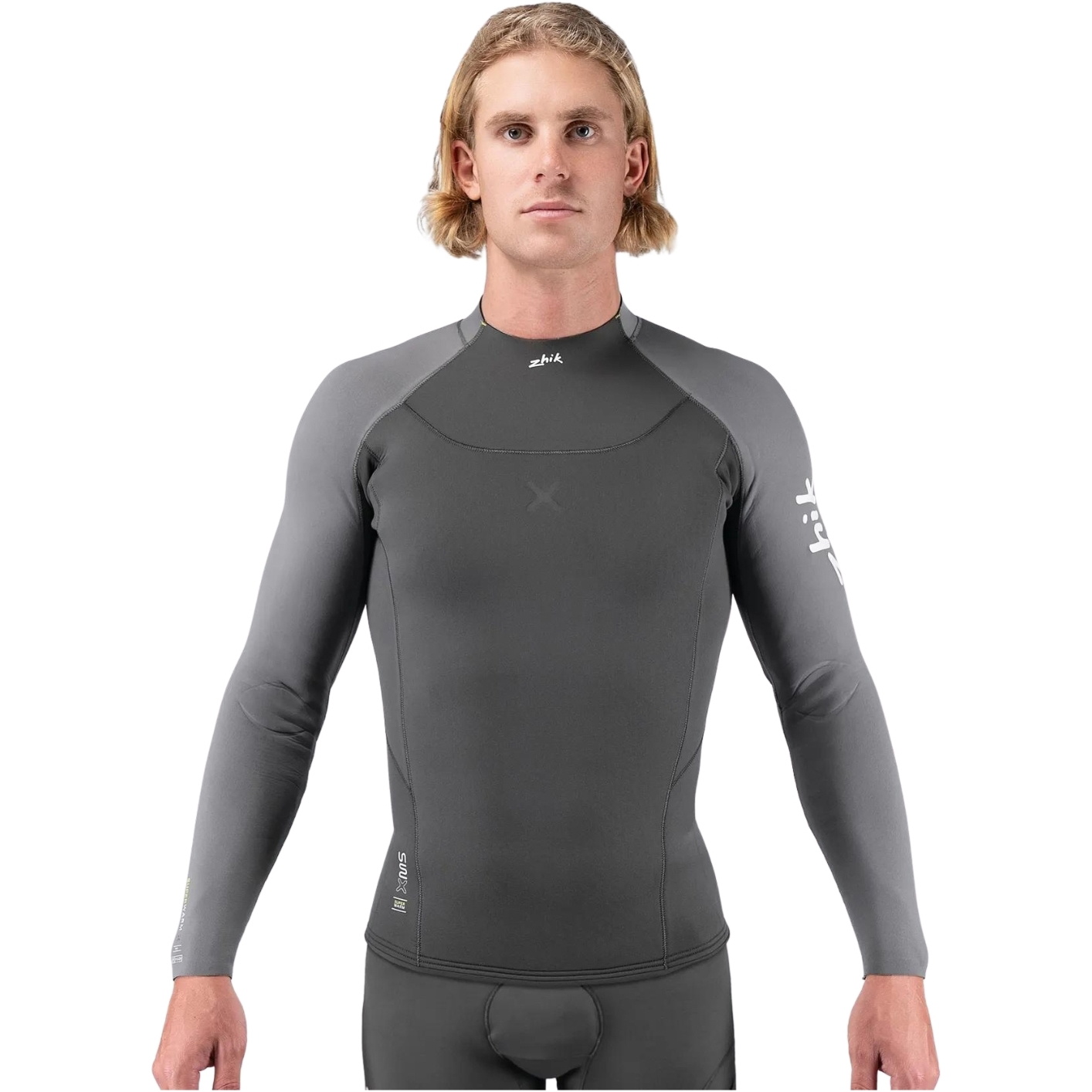 2026 Zhik Mens Superwarm X Neoprene Wetsuit Top DTP-1180-GRY - Grey
